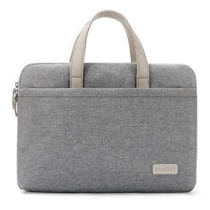 Sacoche pour ordinateur portable Sac pour tablette pour ordinateur portable cousu main Sacoche légère pour ordinateur portable Sacoche étanche pour tablette pour ordinateur portable. Porte-documents pour ordinateur portable. Grey