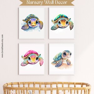 Nursery Wall Art Wall Decor Baby Turtles theme for Boy or Girl Printable Wall Art Digital Art Digital Prints Baby Shower Gift Nursery Decor