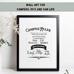 Camper Wall Art RV Wall Art Digital Prints Various Sizes Download Print Frame Hang Camper Van Art Van Life Art RV Decor RV Accessories Camp