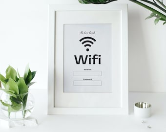 Gast WLAN Zeichen: Minimalistisch Vorlage (Digitaler Download)