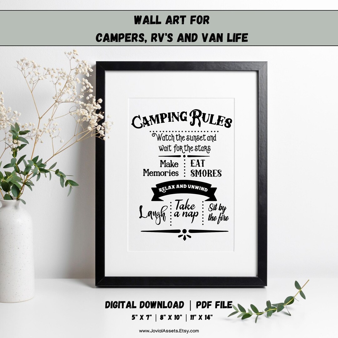 Camper Wall Art RV Wall Art Digital Prints Various Sizes Download Print