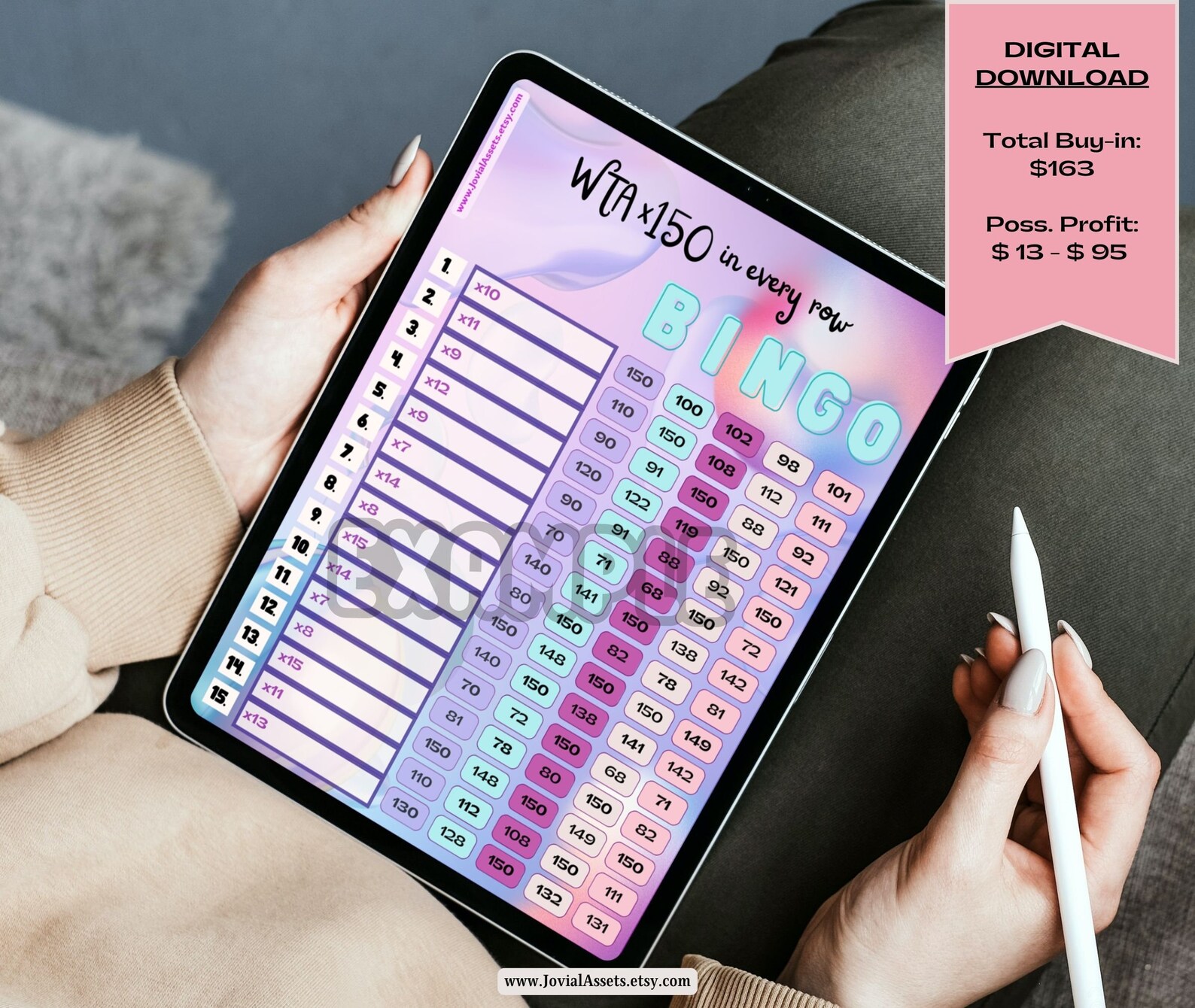 Bingo Board Digital Bingo Boards WTA Bingo Board PYP Bingo Board High ...