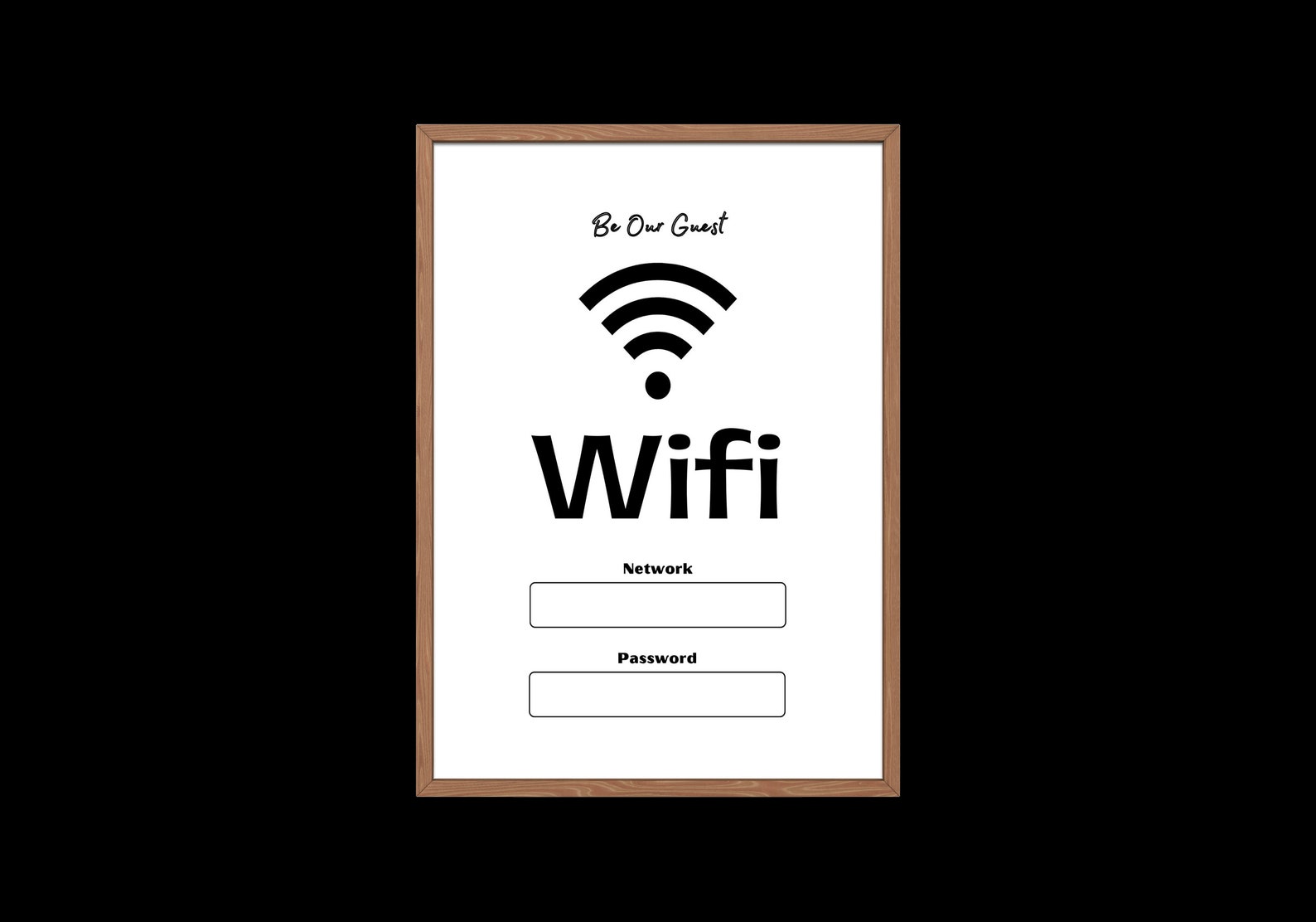 Wifi Password Display Guest Wifi Sign Printable Wifi Password Template ...