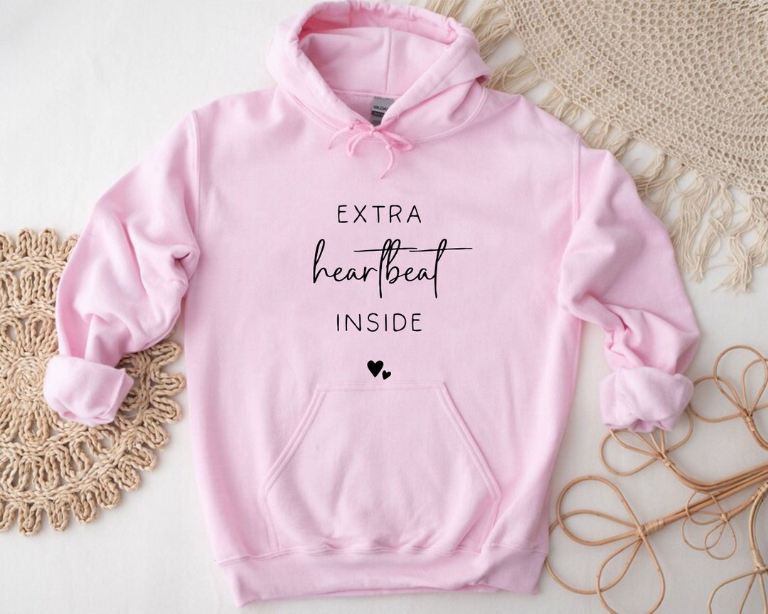 Extra Heartbeat Inside Hoodie, Pregnancy Hoodie, Mommy to Be Gifts, Pregnancy Outfit, Baby