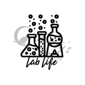 Lab Life Beakers PNG File *Digital Download*