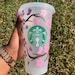 Cherry Blossom Starbucks Cup, Sakura Cold Cup, Pink Starbucks Cup, 24 oz Cold Cup, Personalized Tumbler, Pinkmas Gifts