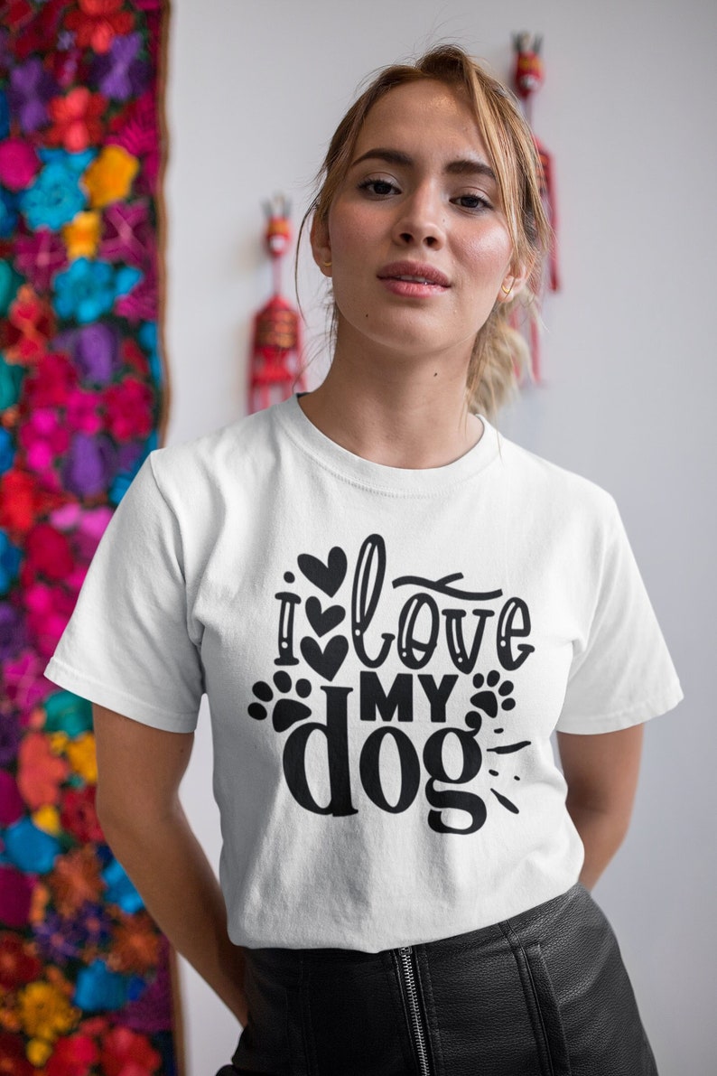 Dog Mom Shirt Retro Dog Mama Shirt I Love My Dog Shirt Dog Etsy Canada