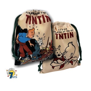 TINTIN DrawString Bag - Party Bag - Tintin and the Temple of the Sun DrawString Bag