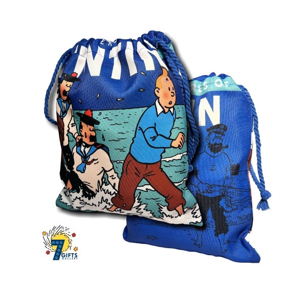 Sac à cordon TINTIN - Sac de fête - Tintin à la plage