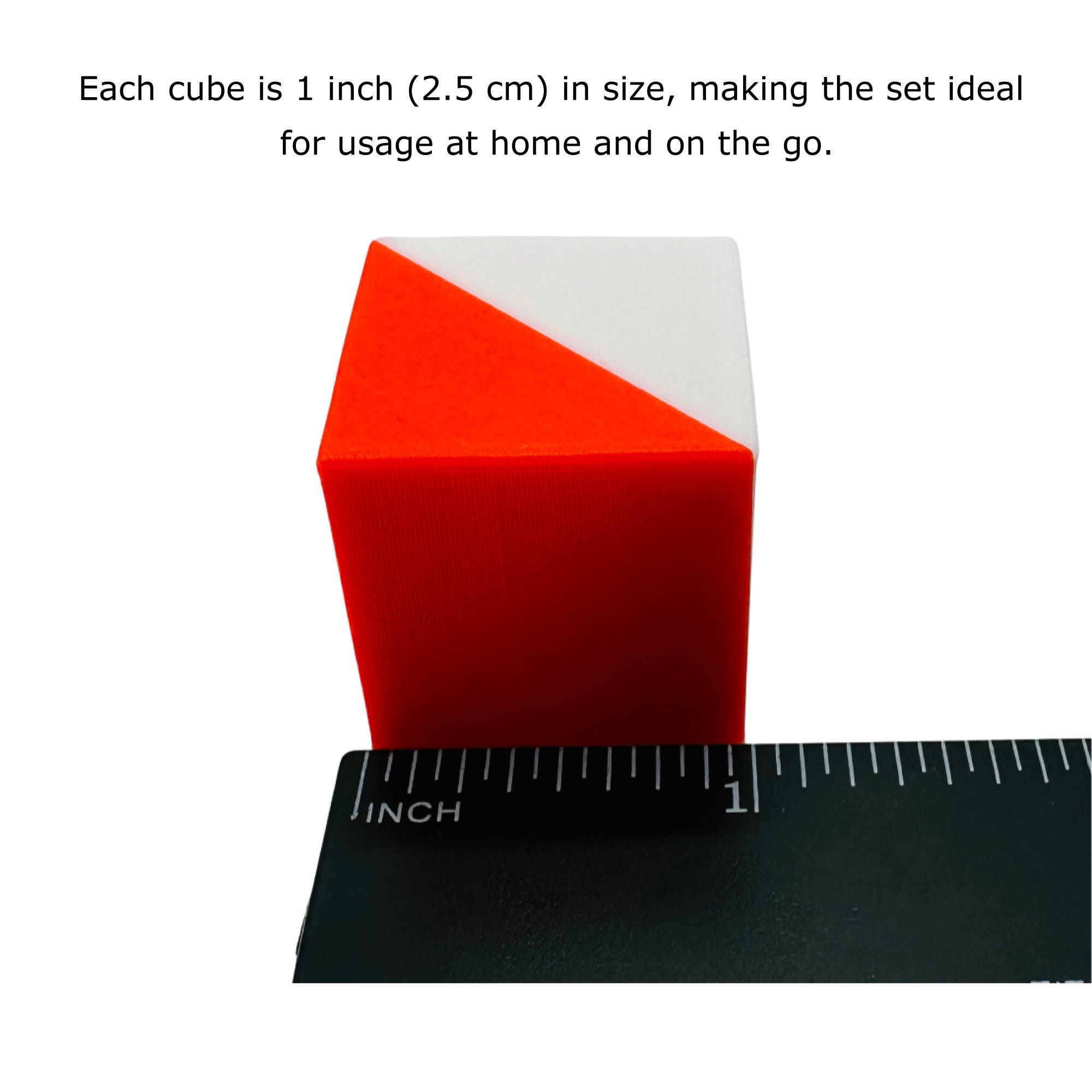 IQ Test Cubes coral Red Version Study for Blockdesign Test and Cognitive Spatial Reasoning Test