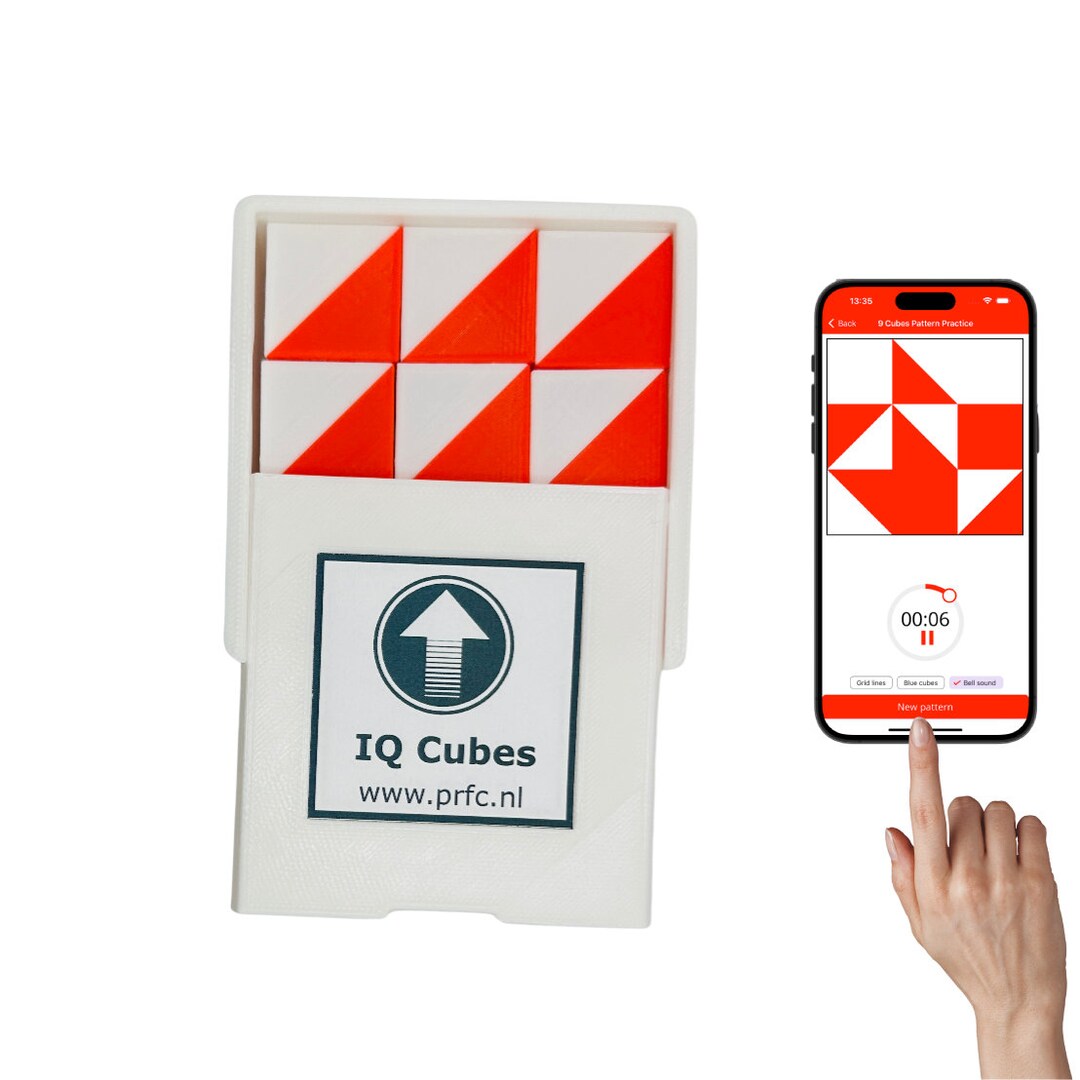 IQ Cubes box Version Blockdesign Test, Cognitive Spatial Reasoning