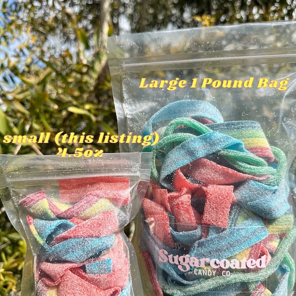 Small Sour Belts and Straws Mix | 4.5oz Sour Belts Candy Mix | Strawberry Belts Mix |