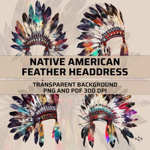 Kolorowy indiański nakrycie głowy z piór - War Bonnet