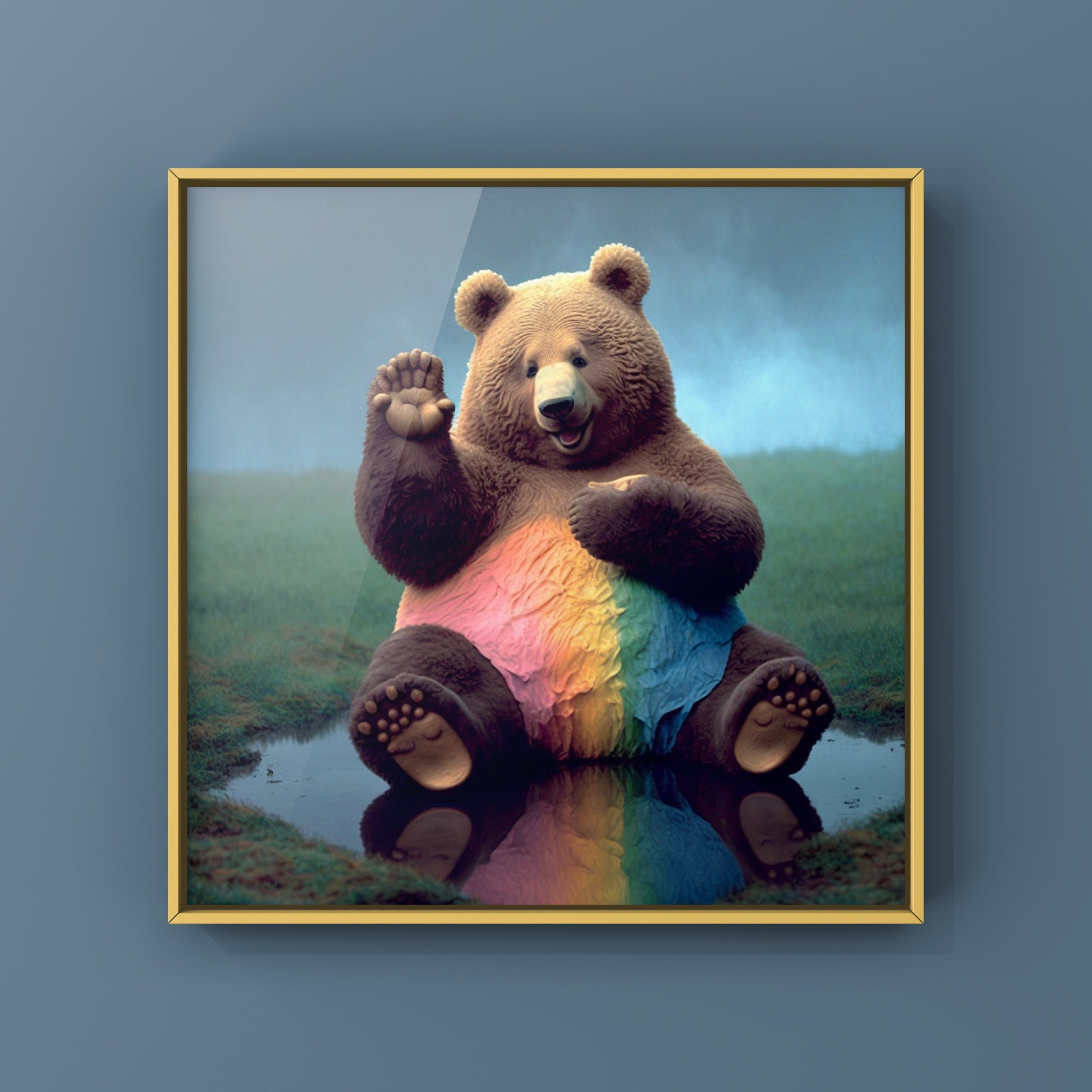 Grizzly Kare Bear limited Edition Art Print AI Art Print - Etsy