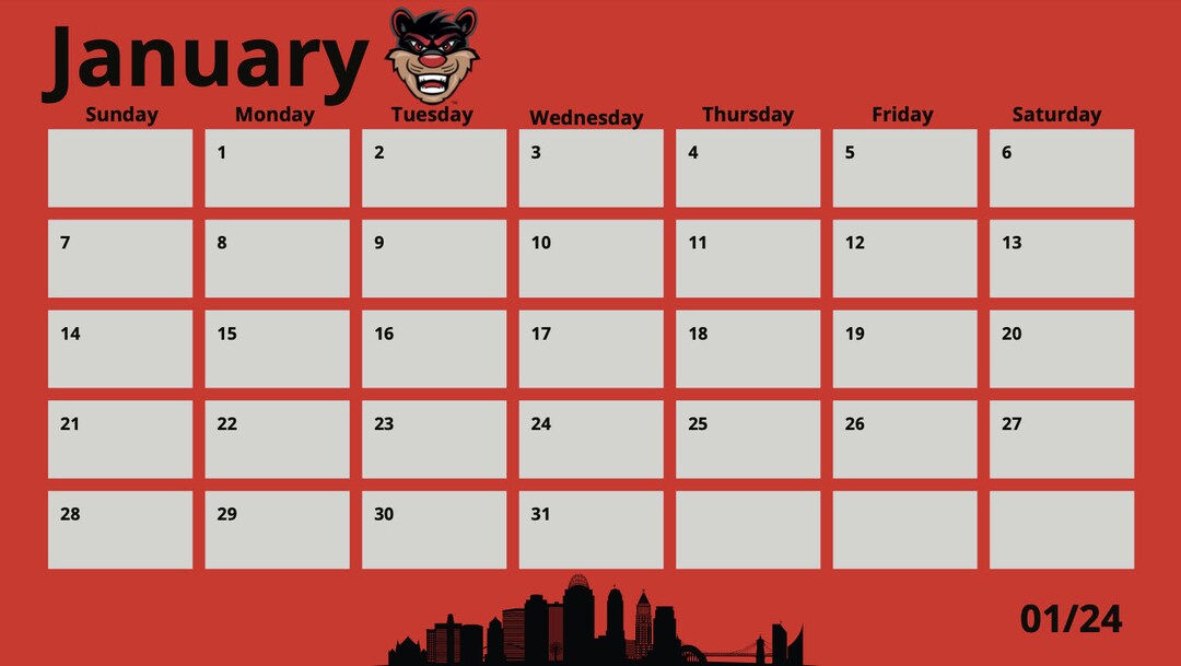 University of Cincinnati 2024 Calendar Etsy
