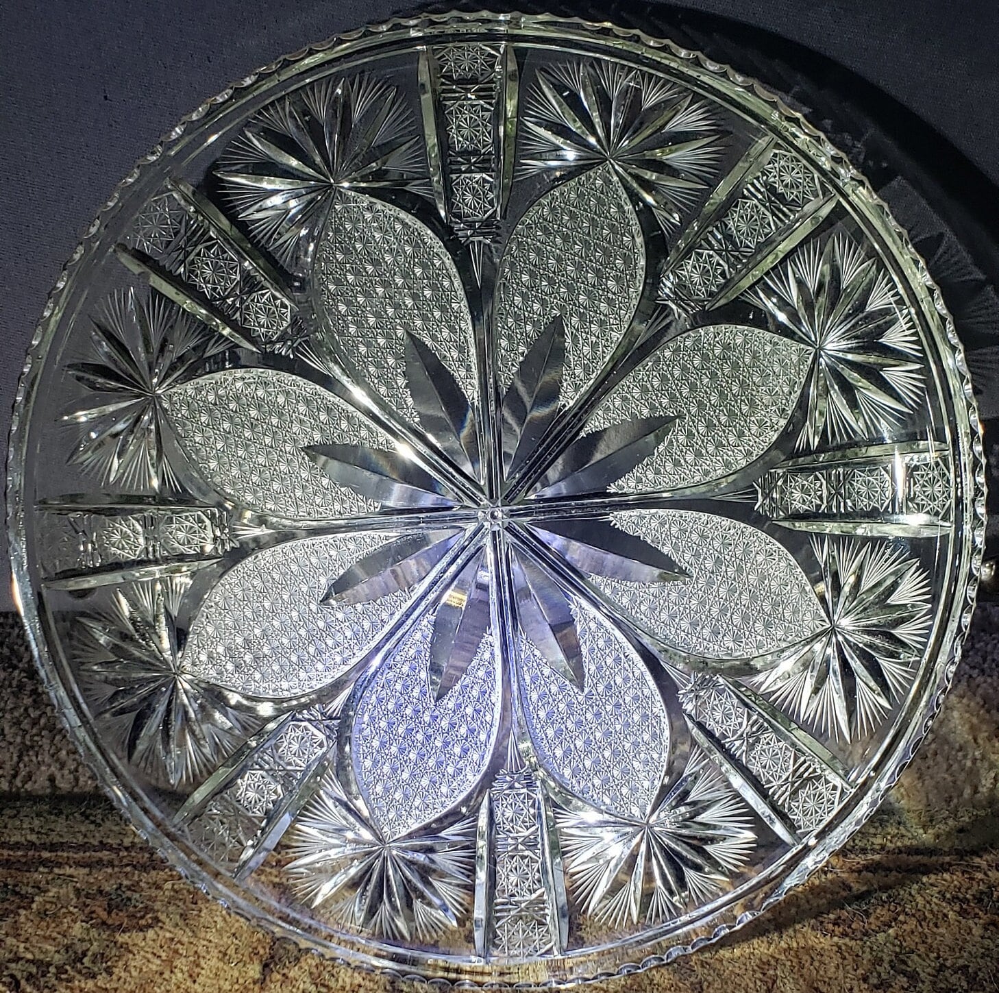Lead Crystal Serving Platter Etsy