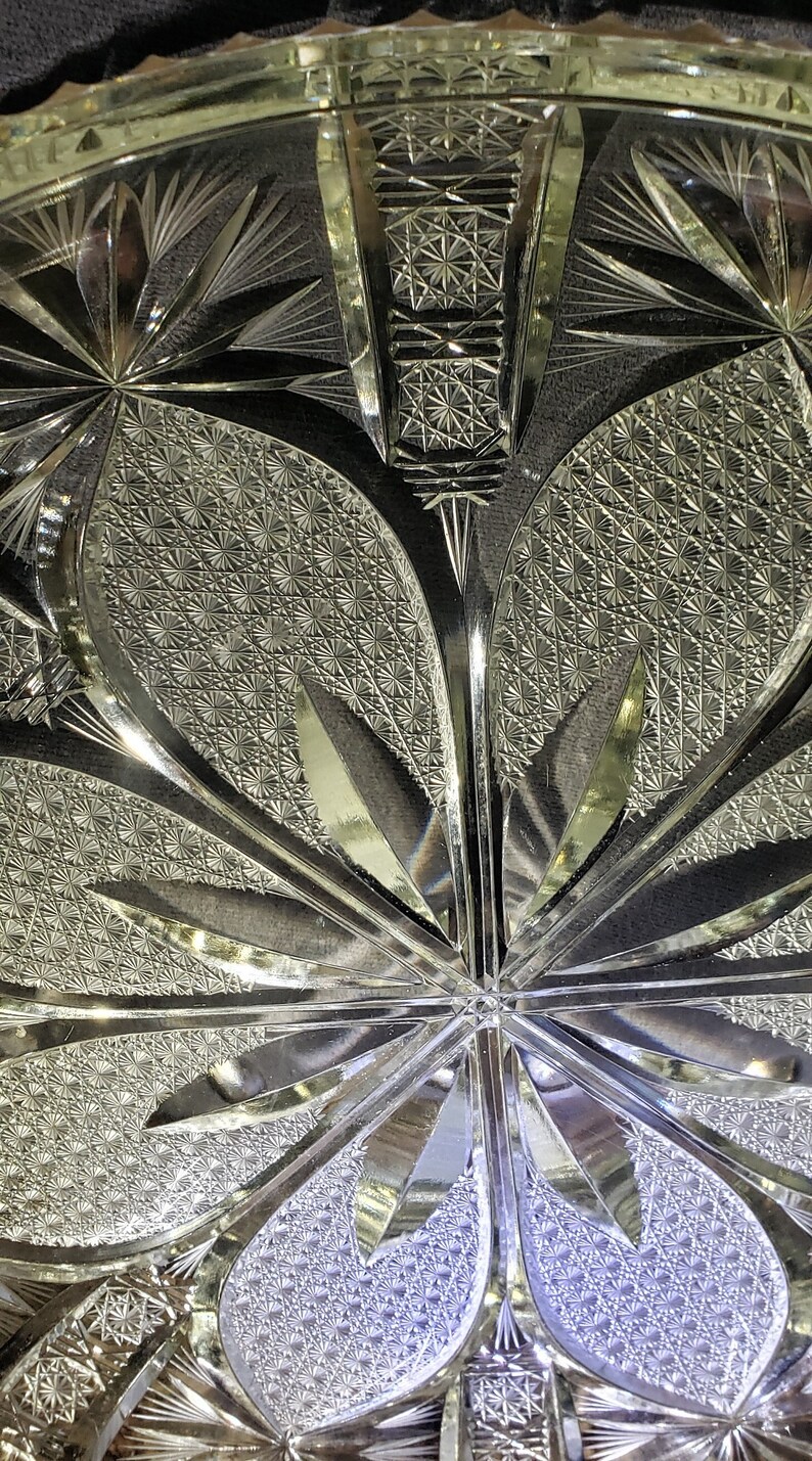 Lead Crystal Serving Platter Etsy