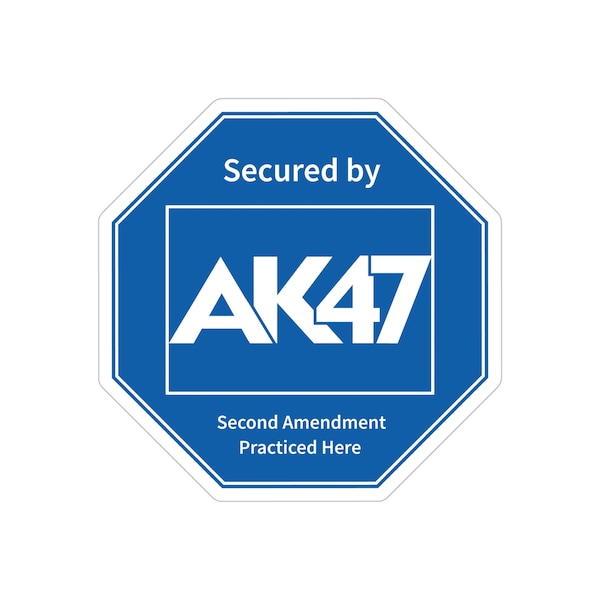 Secured by AK47 Transparent Bumper Sticker