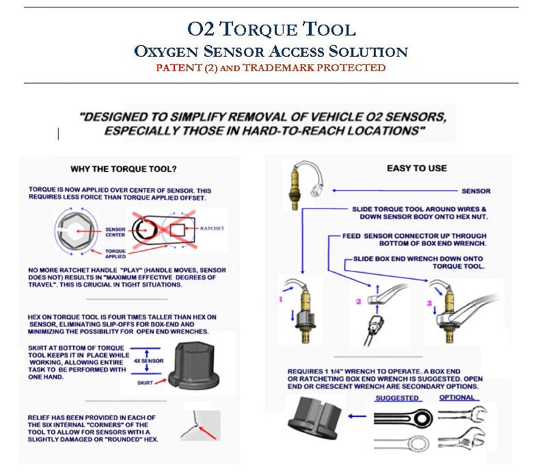 O2 Torque Tool Oxygen Sensor Access Solution Etsy