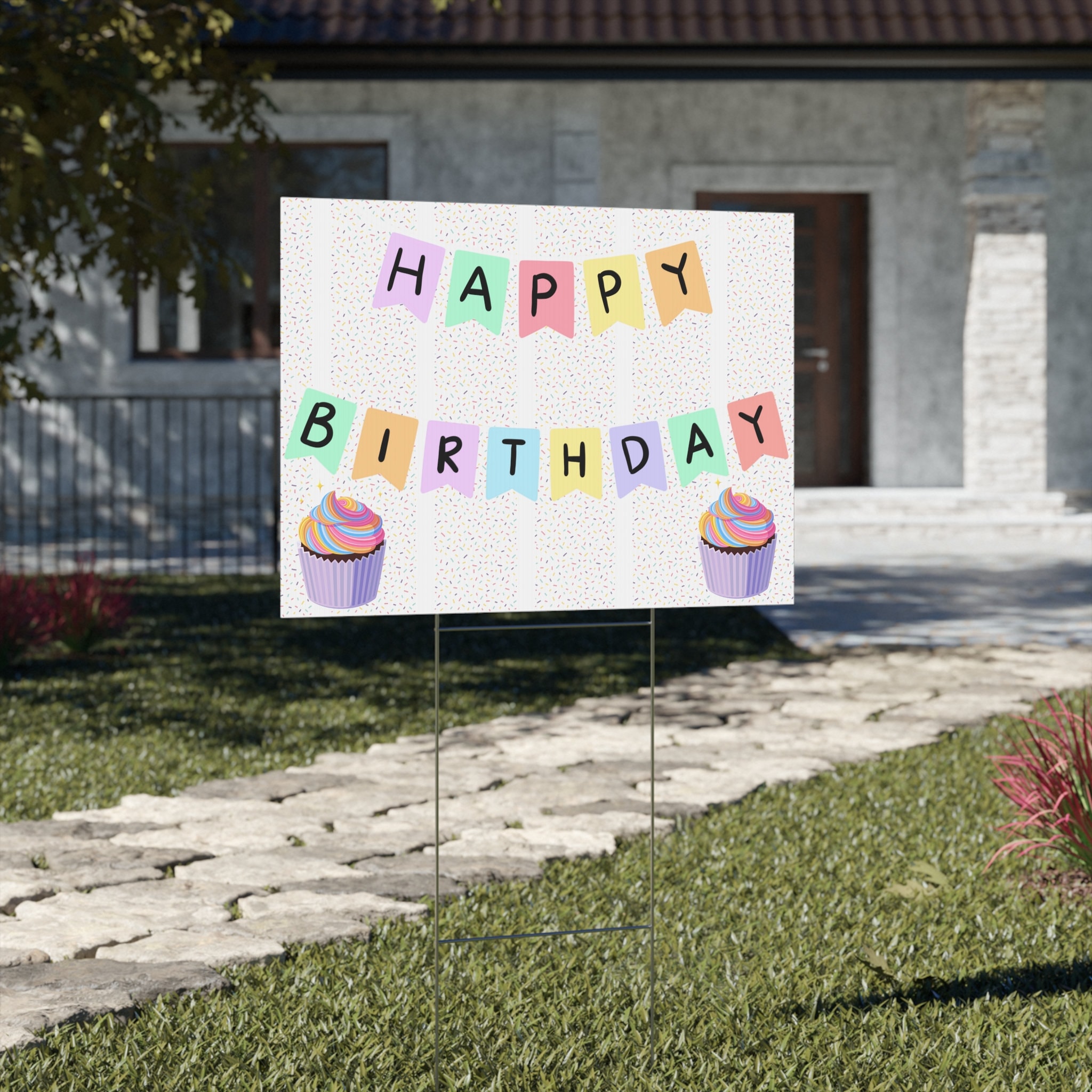 Happy Birthday Yard Sign - Etsy