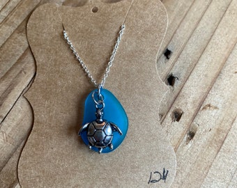 Sea Glass Schildkröte Halskette