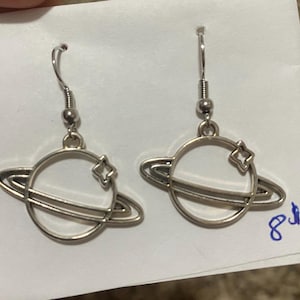 Saturn Planet Earrings—STEM—Planetary Science—Space Earrings