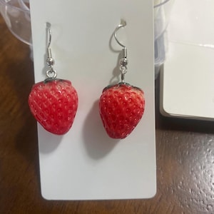 strawberry earrings