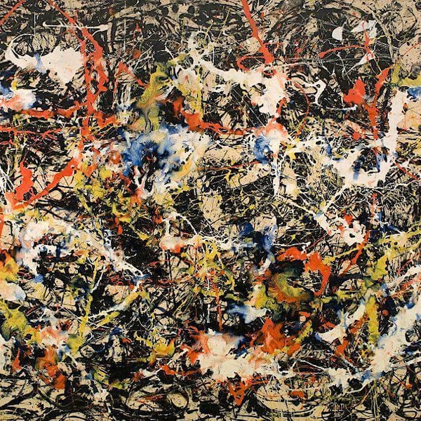 Color Convergence by Jackson Pollock. Instant Download Print. Abstract Expressionism. Modern Art Inspired Action Painting.