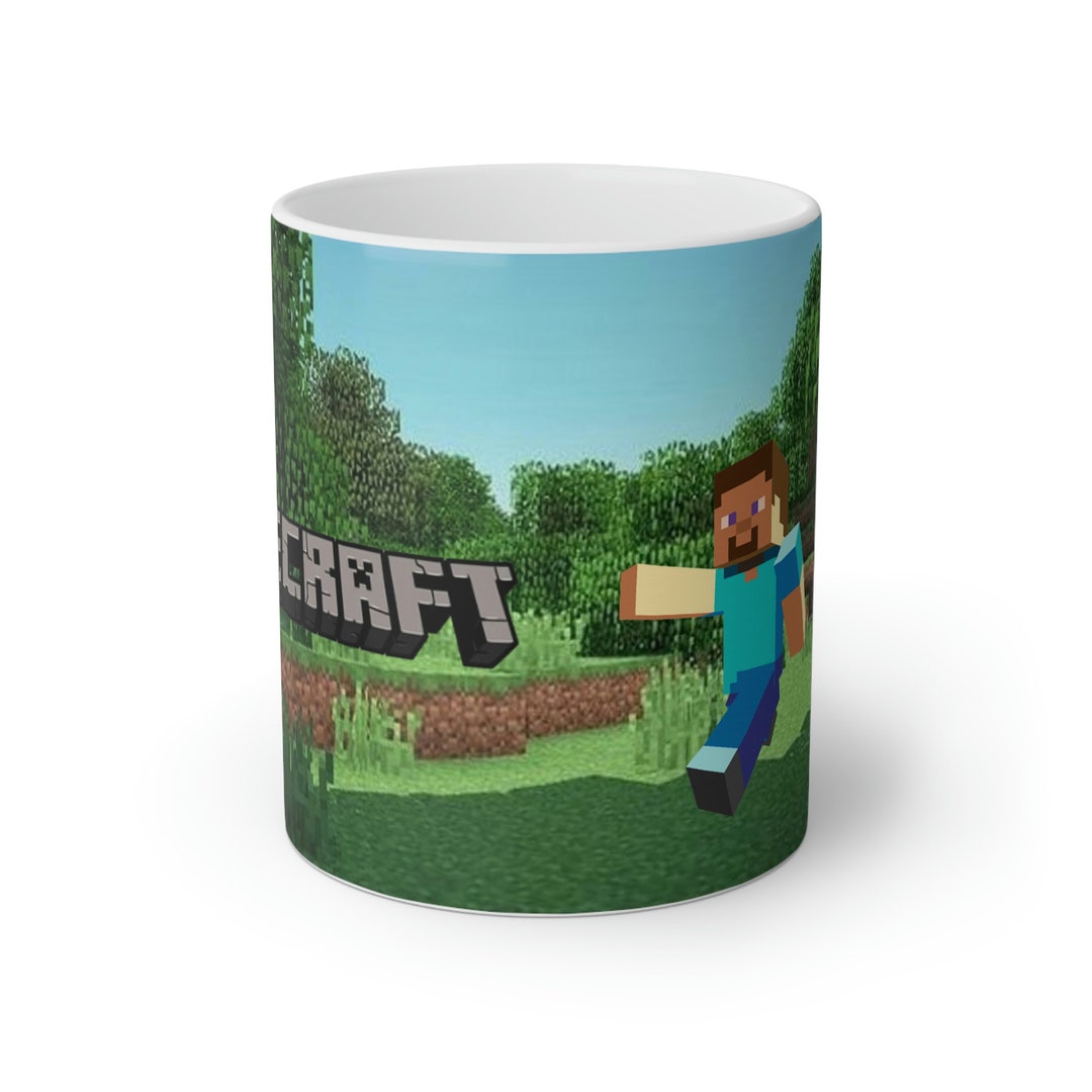 Minecraft Mug White Mug, 11oz, Minecraft, Video Games, Minecraft Gifts