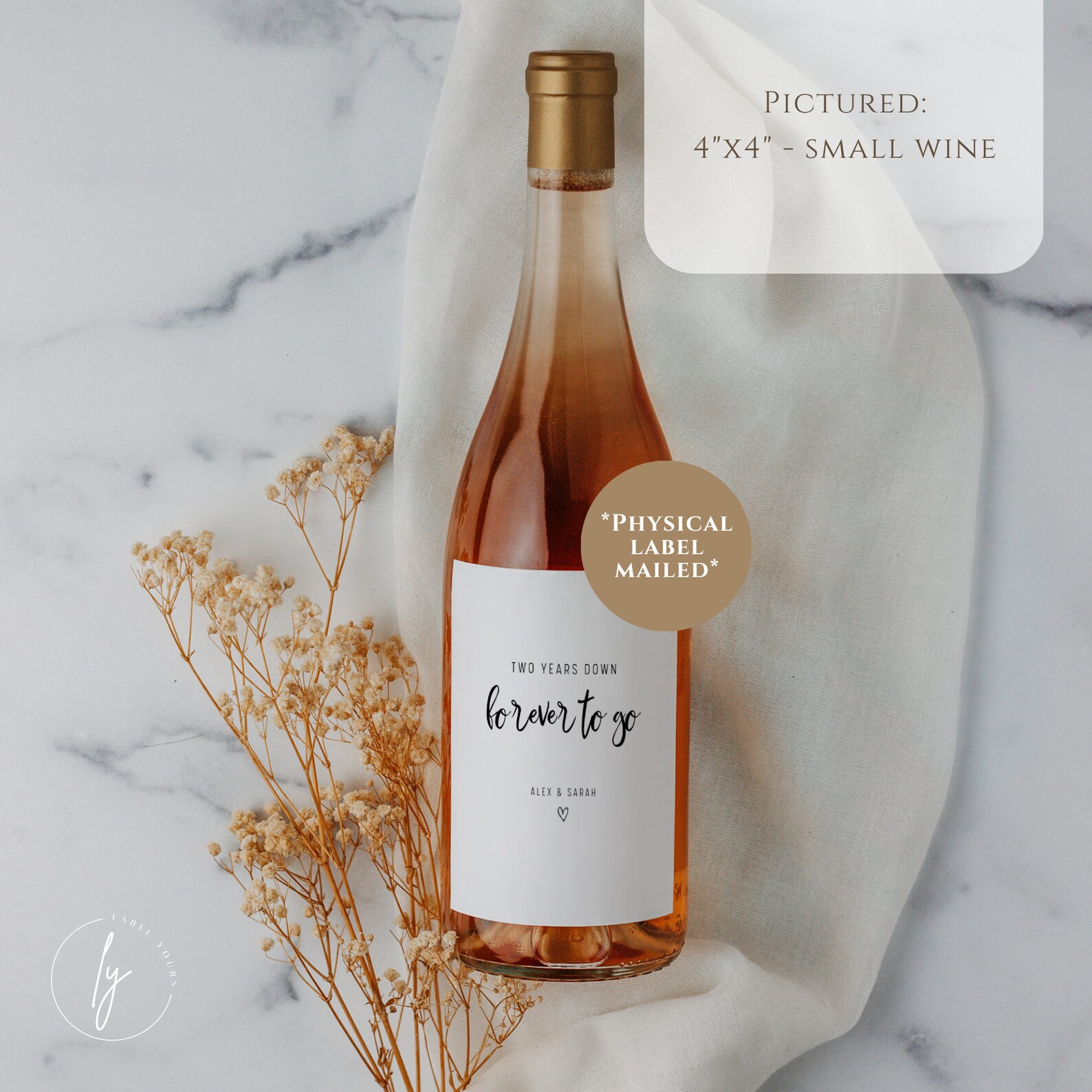 Milstool Label Anniversary Milestone Wine Labels | Wedding Anniversary Gift | Wedding ...
