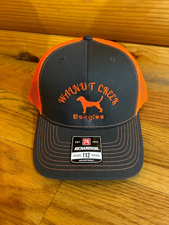 Orange Mesh Back Trucker Hat – Walnut Creek Beagles Richardson 112