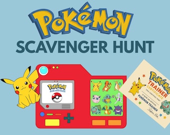 Printable Pokémon Scavenger Hunt | Pokédex, Cutouts & Trainer Certificate