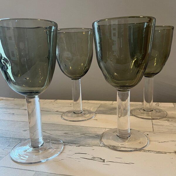 Hand Blown Wine Glasses Etsy