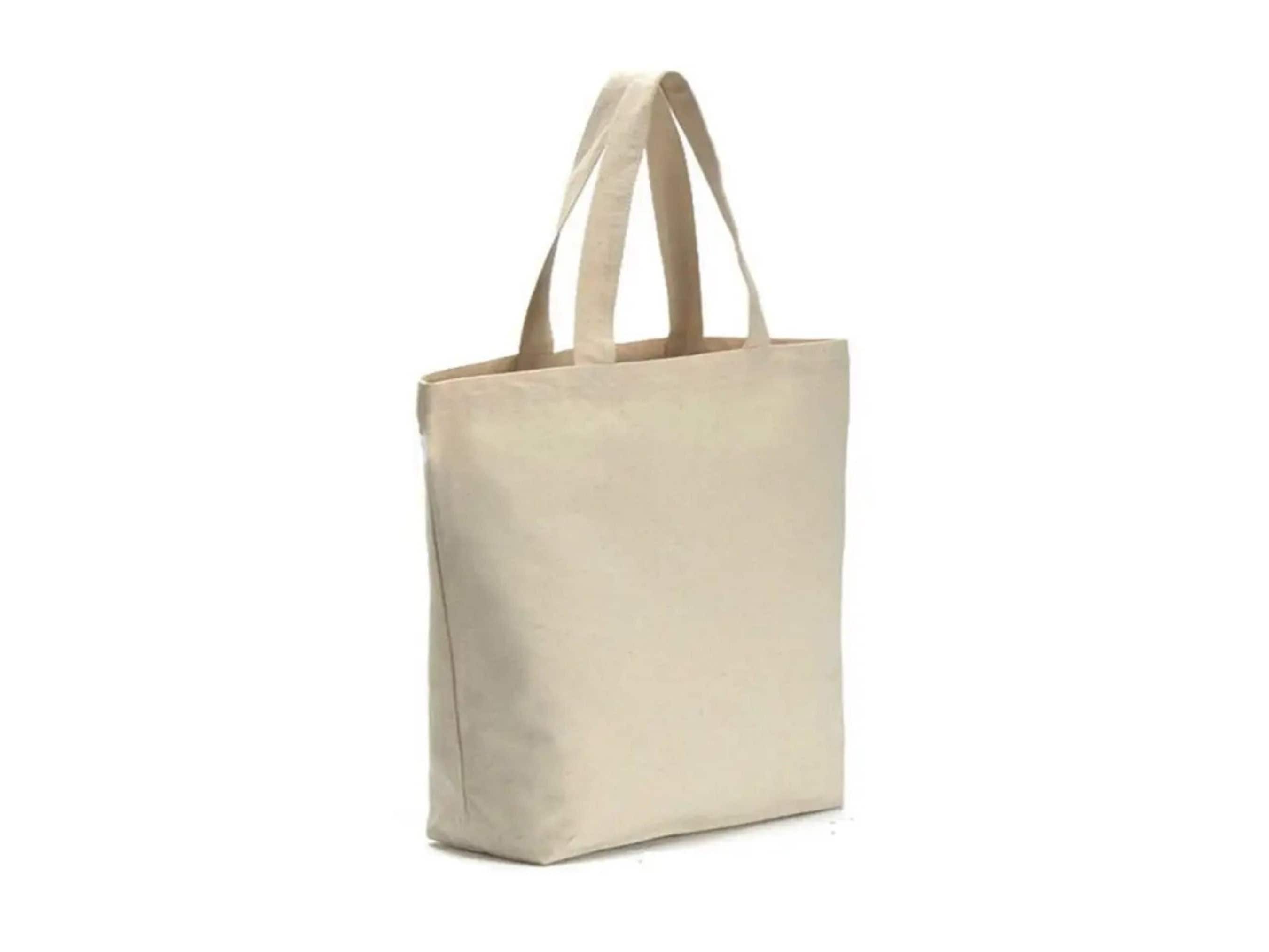 Blank Canvas Tote Bag 100% Cotton Canvas Tote Bag Heavy Duty Grocery ...