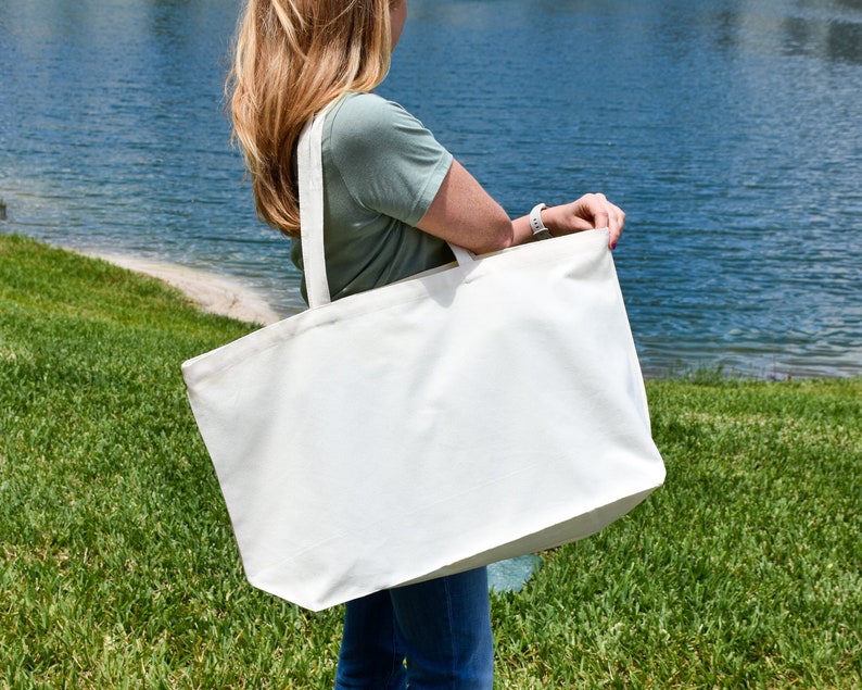 Extra Large Big Beach Bag Tote Canvas Bags Extra Large Canvas Tote - Main Image