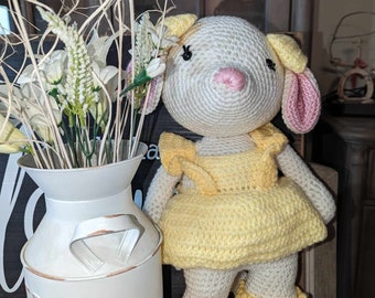 Hattie The Mouse- Crochet Plushie - Cuddle Buddy - Mouse - Plush Toy - Stuffed Mouse - Sensory Toy - Baby Safe Toy - Stuffed Animal - Gift