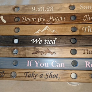 Custom Engraved Wedding Day Shot Ski, Custom Shotski, Wedding Day Gift, Bride and Groom Gift, Wedding Present, 6 foot, 4 foot and 3 foot. image 1