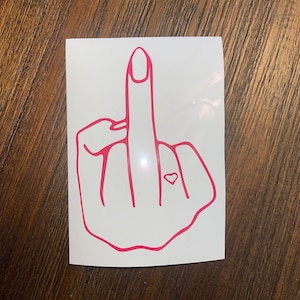 Middle Finger Car Decal, Decal, Middle Finger Sticker Decal, Car Decal, Bumper Sticker, Middle Finger Bumper Sticker