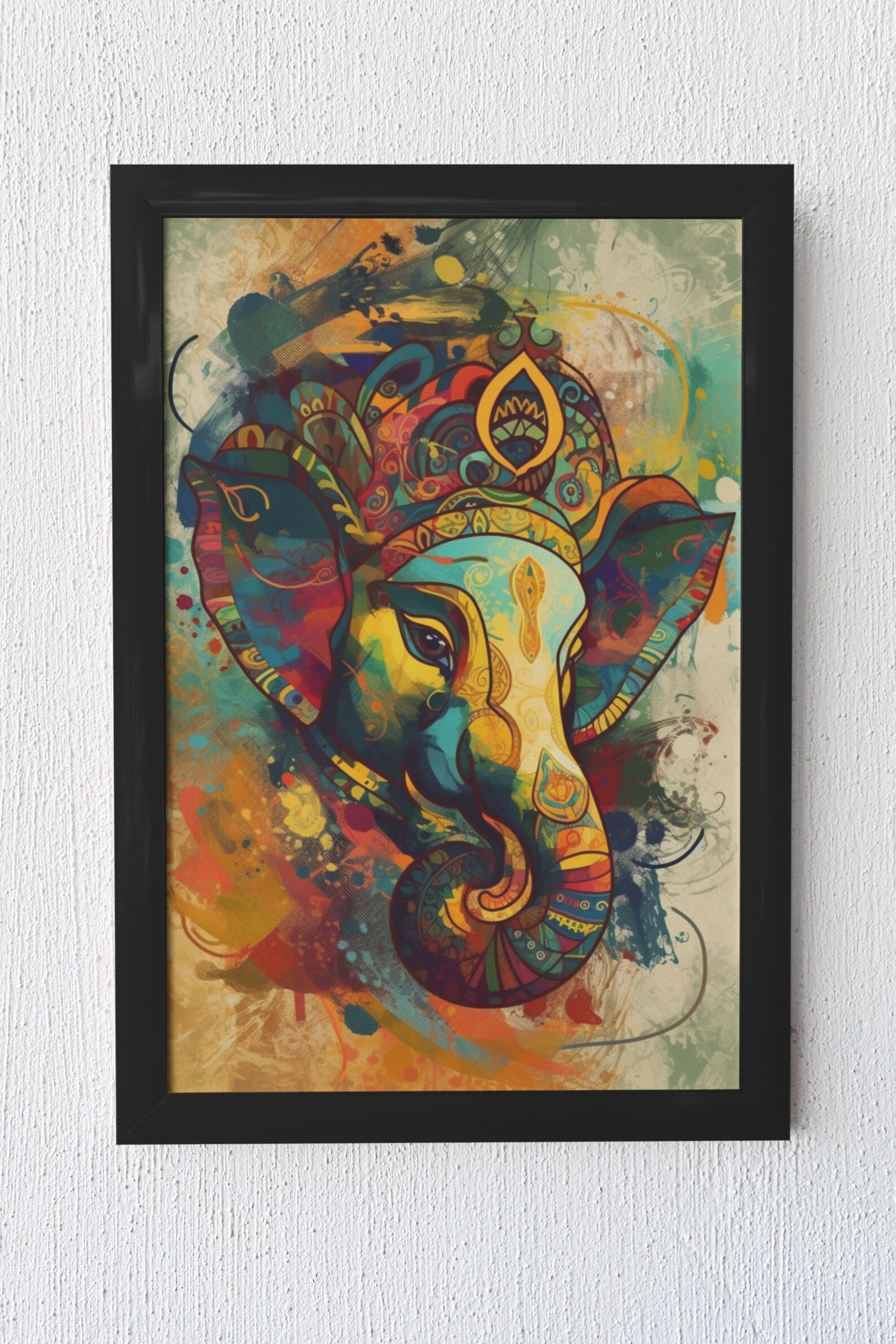 Ganesha, Ganesha Wall Art, Lord Ganesha Painting,hindu God Ganesha
