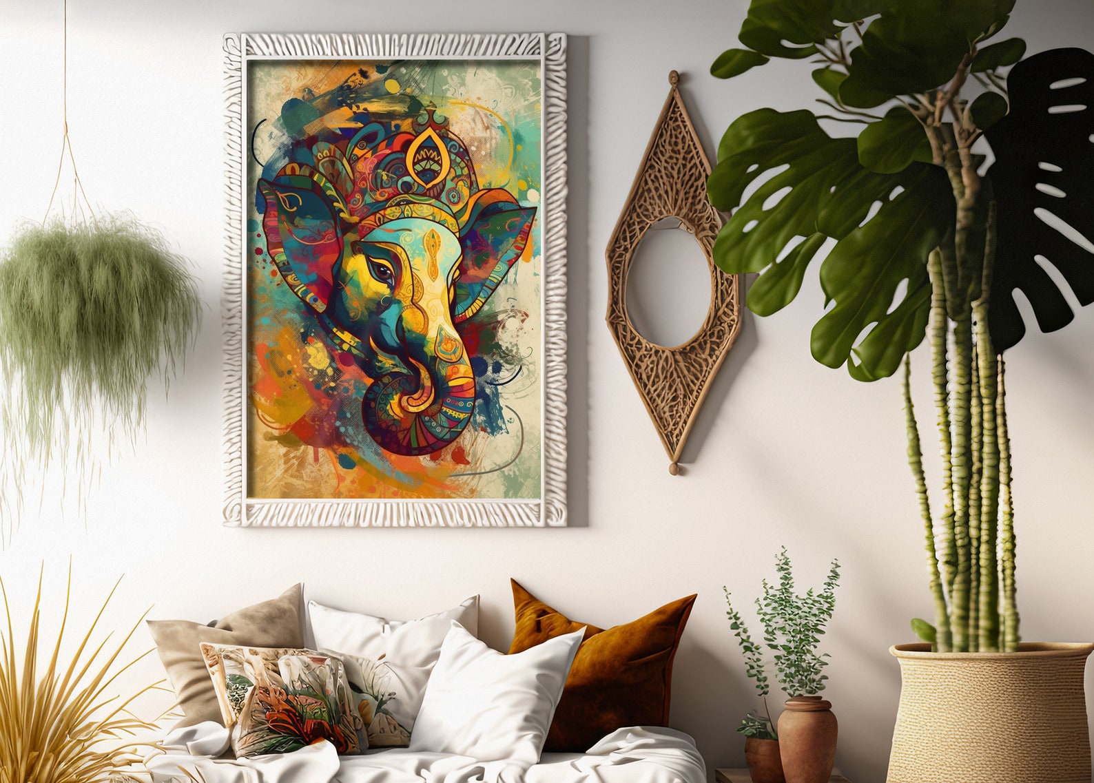 Ganesha, Ganesha Wall Art, Lord Ganesha Painting,hindu God Ganesha