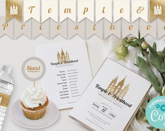 Temple & Priesthood Meeting | LDS | Primary | Editable | Corjl