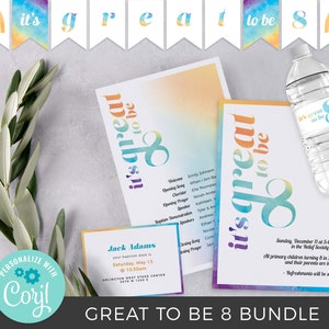 Great to be 8 bundle | LDS | Primary | Editable | Corjl | Baptism