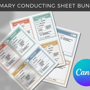 Plantilla de hoja de conducción primaria / Canva / Imprimible y editable / LDS