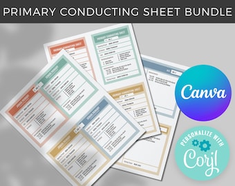 Primary Conducting Sheet Template | Corjl | Printable & Editable | LDS