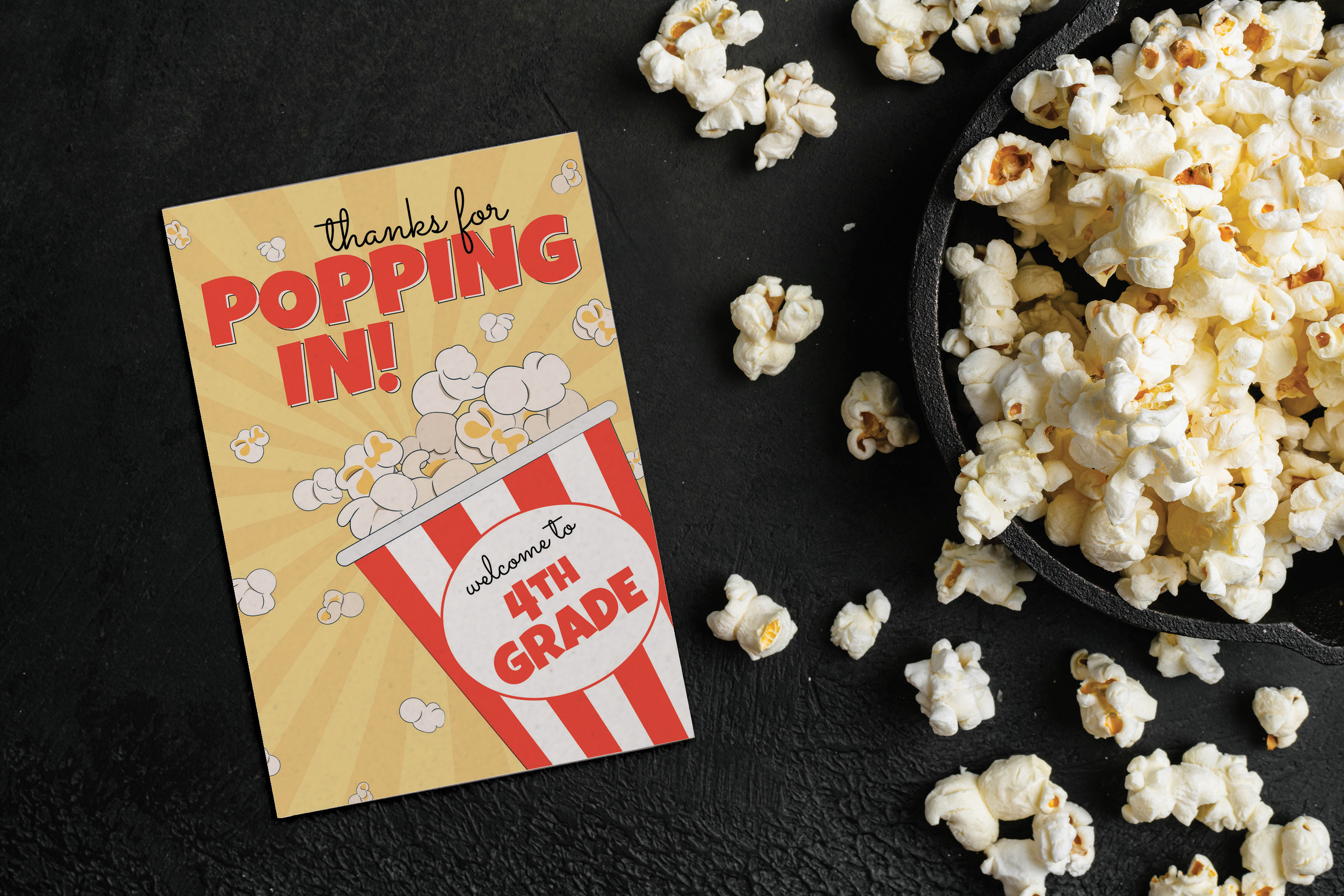 Popcorn Gift Tags  |  Back to School Night  |  Thanks for Popping in