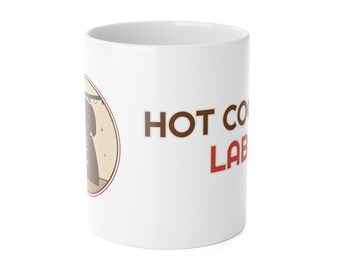 Chocolate Lab Christmas Mug, Hot Cocoa Lab Cozy Labrador Coffee Mug, Chocolate Lab Mom Gift, Dog Lover Cup