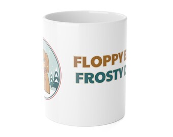 Cocker Spaniel Christmas Mug, Floppy Ears Frosty Days Cocker Coffee Mug, Cocker Mom Gift, Winter Dog Cup
