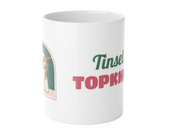 Shih Tzu Christmas Mug, Tinsel and Topknots Cute Shih Tzu Coffee Mug, Shih Tzu Mom Gift, Dog Lover Cup
