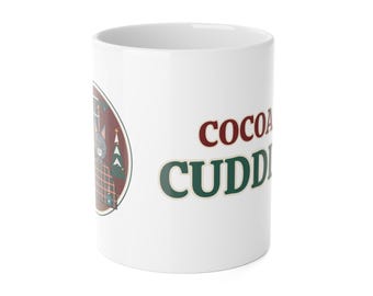 Dog and Cat Christmas Mug, Cocoa and Cuddles Cozy Pet Lover Coffee Mug, Dog Mom Cat Mom Holiday Gift