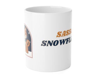 Shiba Inu Christmas Mug, Sass and Snowflakes Funny Shiba Coffee Mug, Shiba Mom Gift, Winter Dog Lover Cup